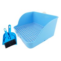 Magideal - Bandeja De Esquina Para Jaula De Entrenador Para Ir Al Baño, Inodoro Para Papelera De Conejo, Ropa De Cama De Esquina Para Entrenador De Orinal, Caja , Azul Estilo A Azul Un