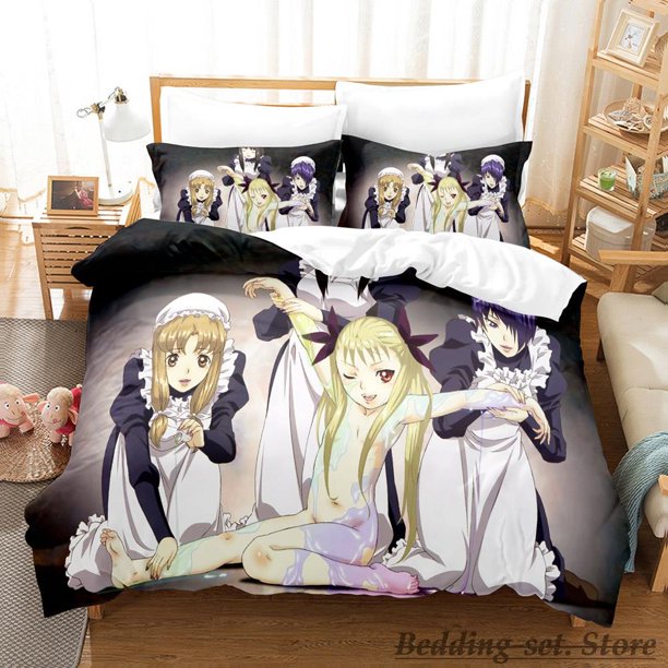 New Dance In The Vampire Bund Bedding Set Bed Set Adult Kid Bedroom Duvetcover Sets Anime