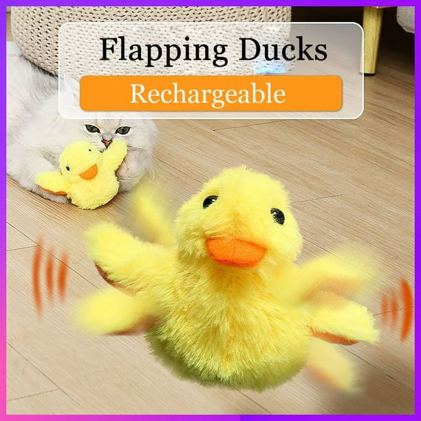 Electric Cat Toys, Flapping Wings Duck, Plush Sounding Ducks Toy Interactive Cat Exercise Toys