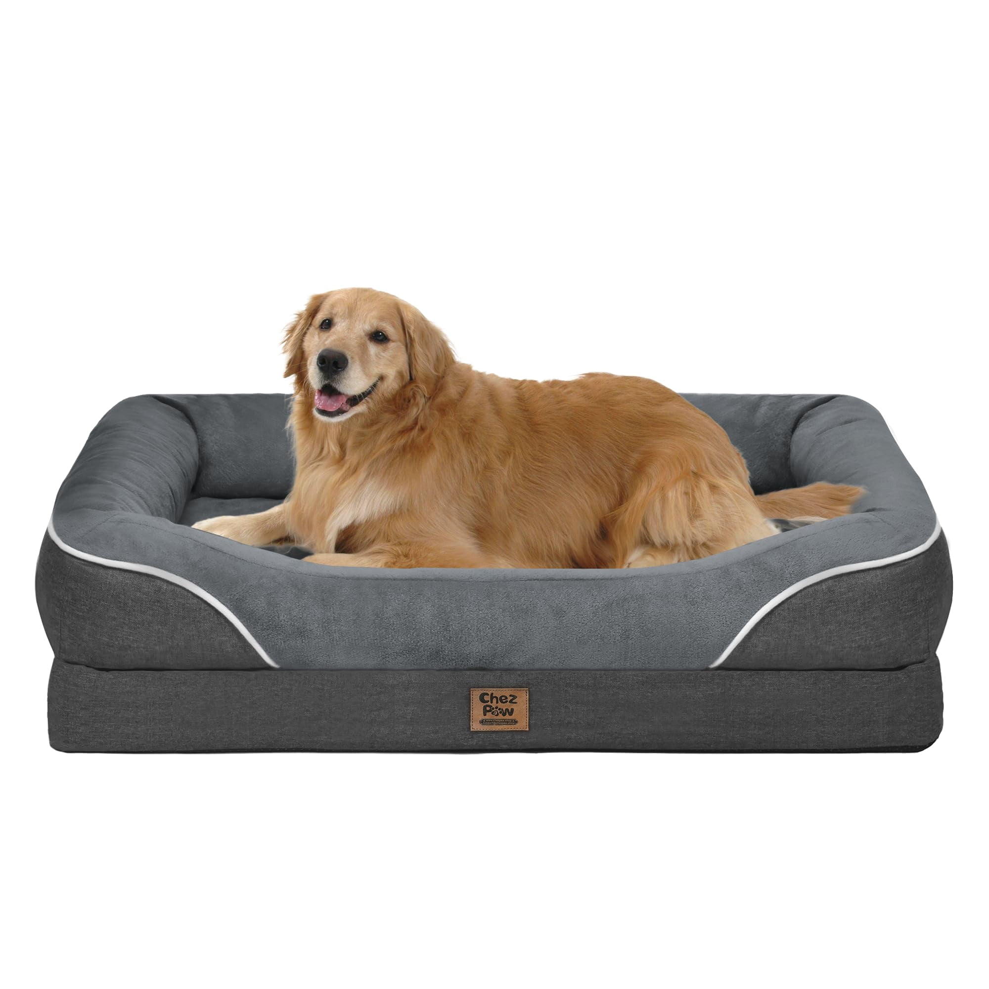 Cama Para Perros Chez Paw, Lavable, Ortopédica, De Espuma, Impermeable, Grande