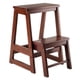 thumbnail image 1 of Taburete Winsome de madera de haya doble en nogal envejecido, 1 of 5