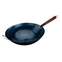 Bothyi - Sartén Wok Ollas Para Hervir Mango De Madera Utensilios De Cocina Saltear Sartenes Universales Wok Antiadherente 40 Cm Con Orejas