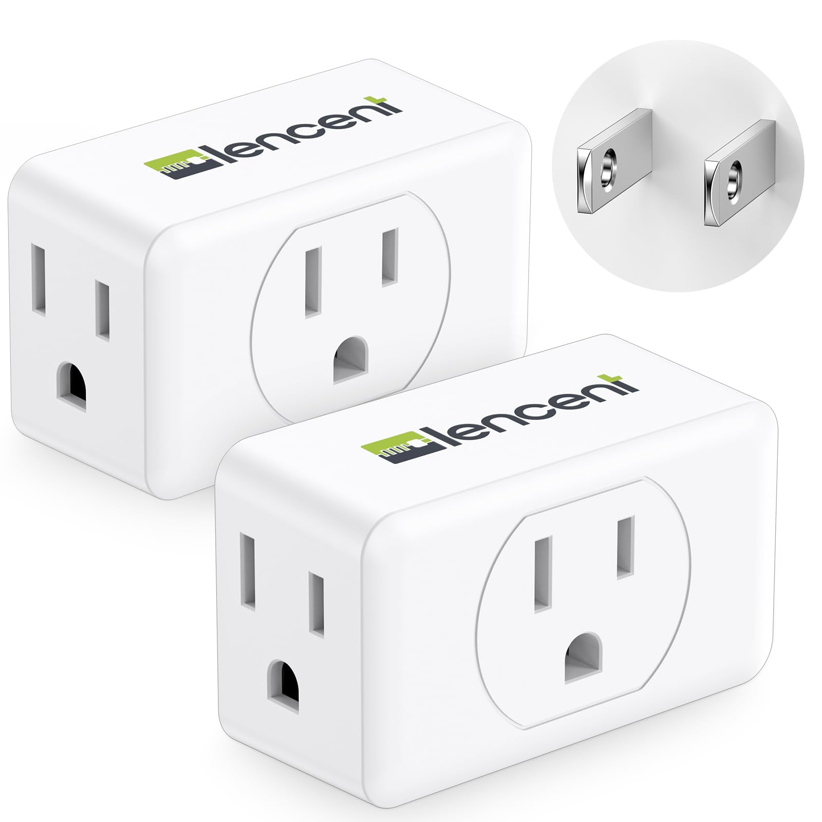 Adaptador De Enchufe De Pared Lencent De 2 A 3 Clavijas