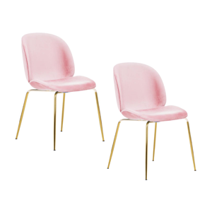 Habita2 Chile - Sillas Berlin Gold Rosado - 2 Unid