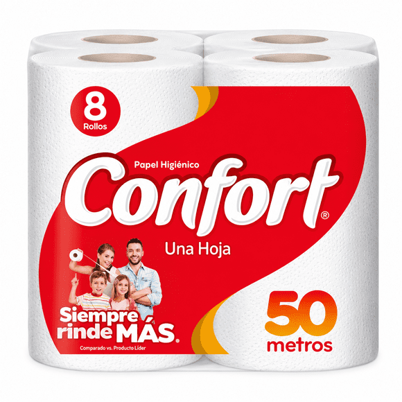 Papel Higiénico Confort 8 Un 50 Mt