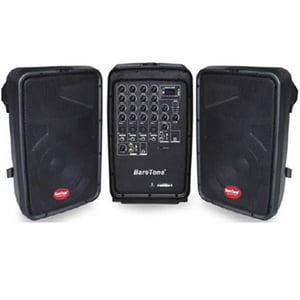 Baretone - Combo Parlantes Am300P 2X 8"" 100W X2 Micrófono Inalámbricos