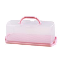 Magideal - Caja Para Rollo De Pastel, Recipiente Para Pastel, Bollos De Postre, Donuts Versátil, Soporte Transparente Para Pastel, Soporte Para Pastel Para Boda,