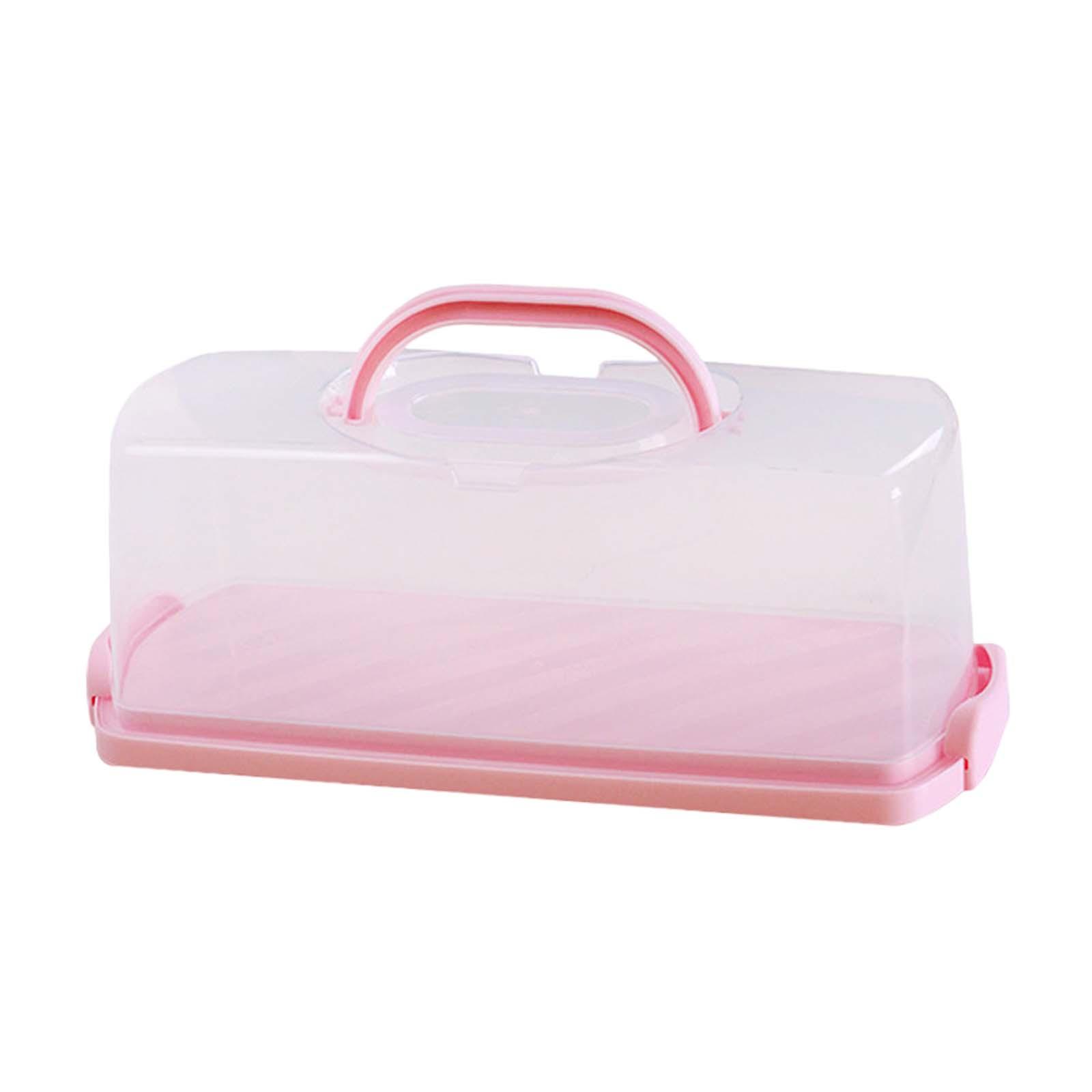 Magideal - Caja Para Rollo De Pastel, Recipiente Para Pastel, Bollos De Postre, Donuts Versátil, Soporte Transparente Para Pastel, Soporte Para Pastel Para Boda,
