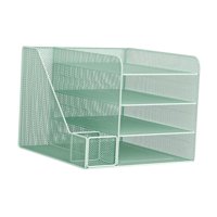 Bothyi - Organizador De Escritorio Con Soporte Para Archivos Creativo Para Apartamentos, Casas, Dormitorios, Color Verde