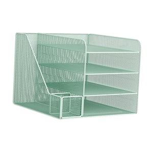Bothyi - Organizador De Escritorio Con Soporte Para Archivos Creativo Para Apartamentos, Casas, Dormitorios, Color Verde