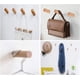 thumbnail image 5 of Ganchos de madera para abrigos, 6 piezas, 3 x 6, de madera natural, para pared, con tornillos, para colgar ropa, bufandas y sombreros., 5 of 5