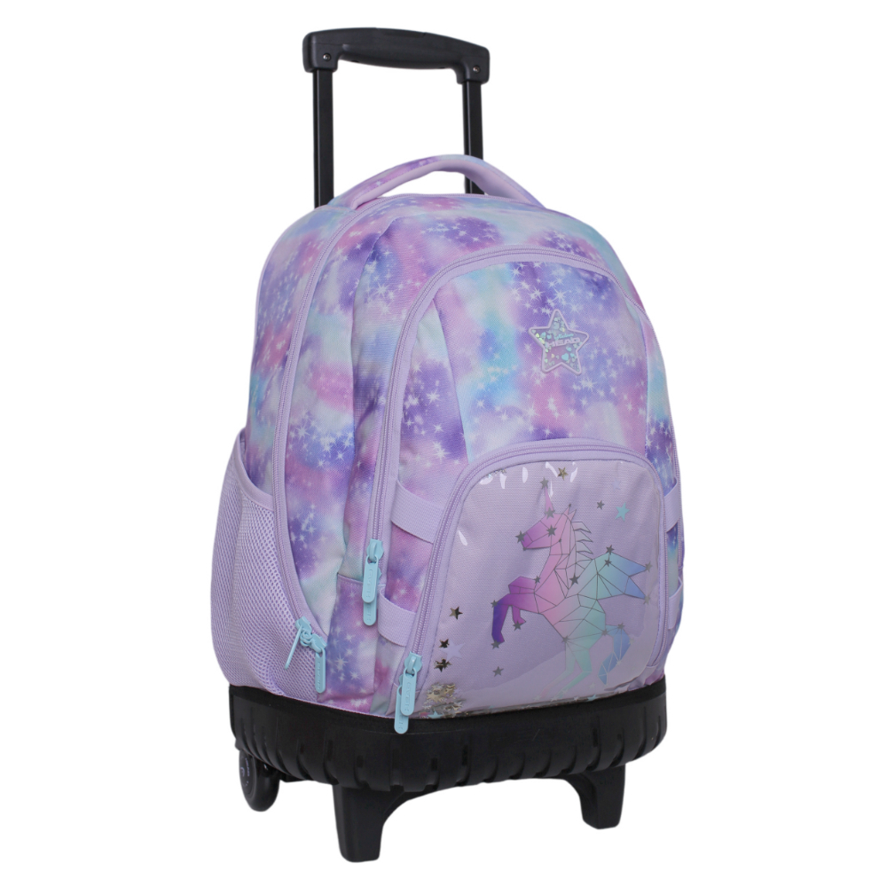 Mochila Ruedas Infantil New Kodiac Pegaso Cosmo Lila Head