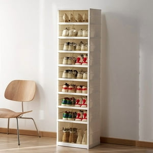 Casa Pagoda - Organizador De Zapatos Con 2 Puertas 9 Niveles Transparentes