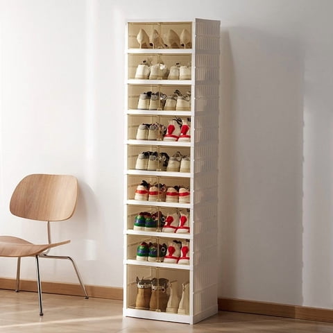 Click Ventas - Organizador De Zapatos Con 2 Puertas 9 Niveles Transparentes