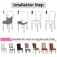 thumbnail image 3 of Xiao Hua Funda de Silla de Comedor de 4 Piezas, Funda de Silla Elástica universal para Todas las Estaciones de color Sólido Todo Incluido, Negra, Adecuada para Cocina, Comedor, 3 of 5
