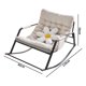thumbnail image 2 of Sillon Mecedor Grande Reclinable Metal 2 Personas Mecedora Plateado Liso, 2 of 10