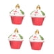 thumbnail image 3 of 4 Adornos Navideños Para Cupcakes, Adornos Para Colgar En La Pared Del árbol De Navidad, Color Rojo, 3 of 3