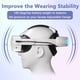 thumbnail image 5 of Correa para la cabeza VR compatible con Meta Quest 3/3S con batería incorporada de 12000mAh, diadema ajustable, accesorio de mayor comodidad y durabilidad-Blanco, 5 of 6