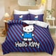 thumbnail image 1 of HelloKitty Cute Bed Duvet Cover Funny Anime Cartoon Bedding Sets Lightweight 3 Piece Comforter Sets, 1 of 3
