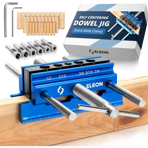 ELEON Self Centering Dowel Jig with Elongated Jaws Extra W