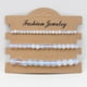 thumbnail image 1 of 3pcs/set Colorful Natural Stone Beads Bracelets - Stretchable Bangle Jewelry Gift for Women, 1 of 5