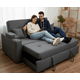 thumbnail image 1 of Sofá Cama 2 Plazas Reclinable con Baúl y Portavasos Royal Lino Tokio Gris Oscuro, 1 of 6