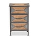 thumbnail image 3 of Mesa auxiliar Baxton Studio Laurel de metal gris envejecido y madera, 3 of 8