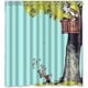thumbnail image 1 of Cortina de ducha con estampado de dibujos animados de Calvin y Hobbes, juego de cortina de baño con ganchos, tamaño 66 x 72 pulgadas, 1 of 3