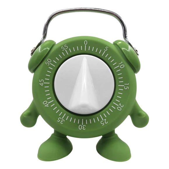Temporizador de cocina Keleely Twist Wind-Up, 60 minutos, sin batería, verde