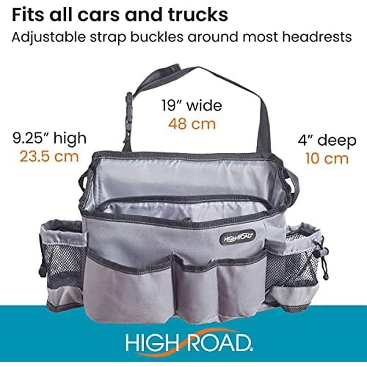 Organizador Auto High Road Swingaway 48x23,5x10cm Gris