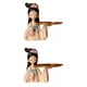 thumbnail image 1 of Juego De 2 Figuritas Chinas Han Y Tang Para Mujer, Bandeja De Exhibición, Adornos De Resina, 1 of 2