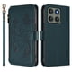 thumbnail image 2 of Funda Cartera Mariposa para [Motorola Edge 60 Pro] con Soporte y Cremallera Verde oscuro, 2 of 6