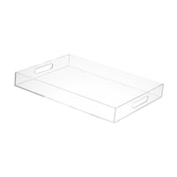 Bothyi - Gran Bandeja Acrílica Rectangular Para La Casa De La Cama De La Cama De La Casa Mapeta De Mesa Transparente