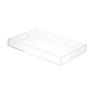Bothyi - Gran Bandeja Acrílica Rectangular Para La Casa De La Cama De La Cama De La Casa Mapeta De Mesa Transparente