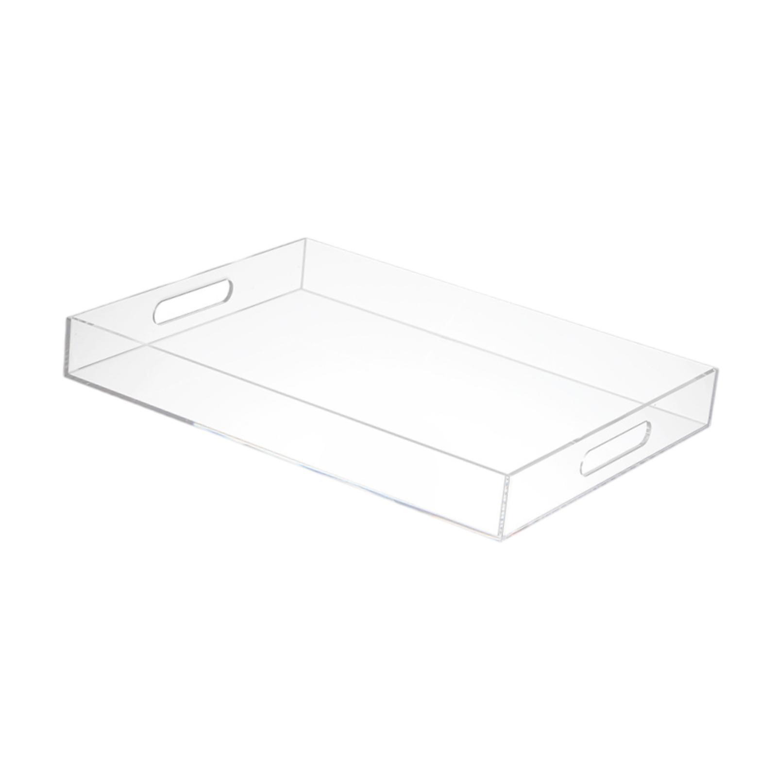 Bothyi - Gran Bandeja Acrílica Rectangular Para La Casa De La Cama De La Cama De La Casa Mapeta De Mesa Transparente
