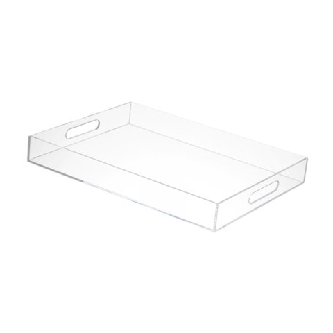 Bothyi - Gran Bandeja Acrílica Rectangular Para La Casa De La Cama De La Cama De La Casa Mapeta De Mesa Transparente
