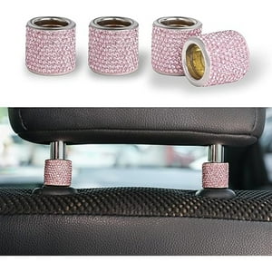 Veat00L - Decoración De Almohadillas Para Asientos De Automóviles, Decoración De 4 Almohadas Para Asientos De Automóviles, Accesorios Para Asientos Interiores De Automóviles De Diamantes Artificiales