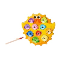 Magideal - Juguetes De Madera Juego De Pesca Clasificación De Colores Montessori Para Niños Regalos De Fiesta De Bebé Pez Globo
