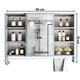 thumbnail image 2 of Mueble De Baño Organizador De 6 Repisas Con Espejo 90 x 12 x 70 cm Mármol Sintético Gris, 2 of 4