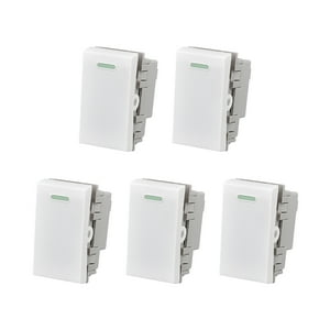 Genérico - Pack 5 Modulo Interruptor 9/12 10A 250V Blanco