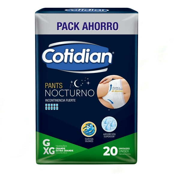 Pants Nocturnos Incontinencia Fuerte G/XG, 20 Un