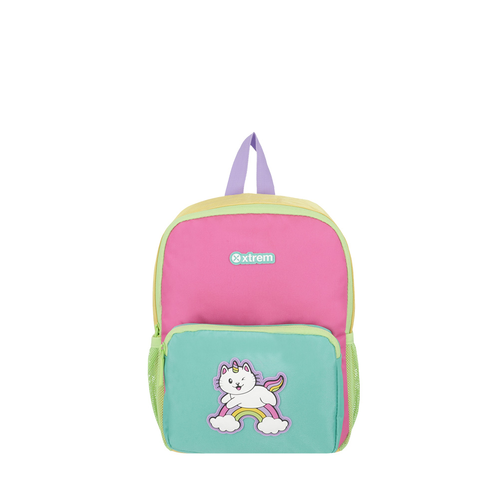 Mochila Xtrem Play-Time 5Xt Gato Verde Menta
