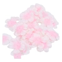 Magideal - 500X Pétalos De Flores, Pétalos De Flores De Cerezo, Materiales Diy, Pétalos Florales, Cabezas De Flores, Decoración De Boda Para Fiesta, Habitación, Blanco Y Rosa