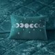 thumbnail image 2 of Juego de edredón Ergode Luxurious Velvet Teal con fundas y almohada, 2 of 6