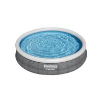 Piscina Bestway Redonda Fácil Armado C/Filtro Gris 3.66Mx76Cm Gris Tamano Unico