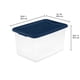 thumbnail image 3 of Caja de almacenamiento Sterilite de 64 cuartos, grande, transparente, apilable, azul, 3 of 9