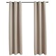 thumbnail image 1 of Cortina Blackout vidaXL Beige con Aros para Ventana 94x241 cm (2 piezas), 1 of 9