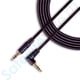 thumbnail image 1 of Cable auxiliar de audio de 3,5 mm en ángulo recto macho a macho de SatelliteSale, cable universal de nailon negro de 4,5 m., 1 of 2