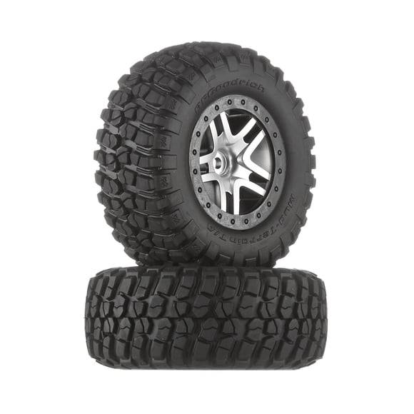 Neumáticos Traxxas B.F. Goodrich Mud Terrain T/A KM2 con ruedas cromadas