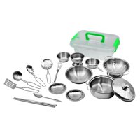 Bothyi - Juego De Mini Utensilios De Cocina De Acero Inoxidable De 17 Piezas Para Regalo De Cumpleaños Para Niños Y Niñas